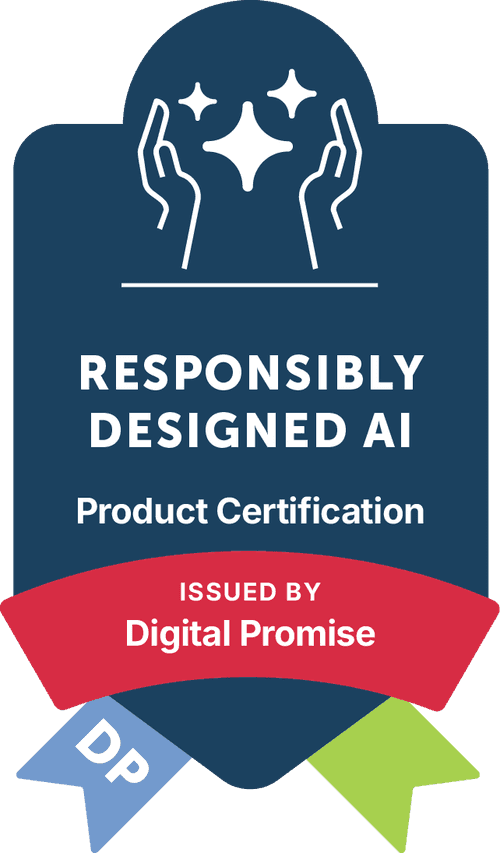Digital Promise Responsibly Designed AI product certification badge