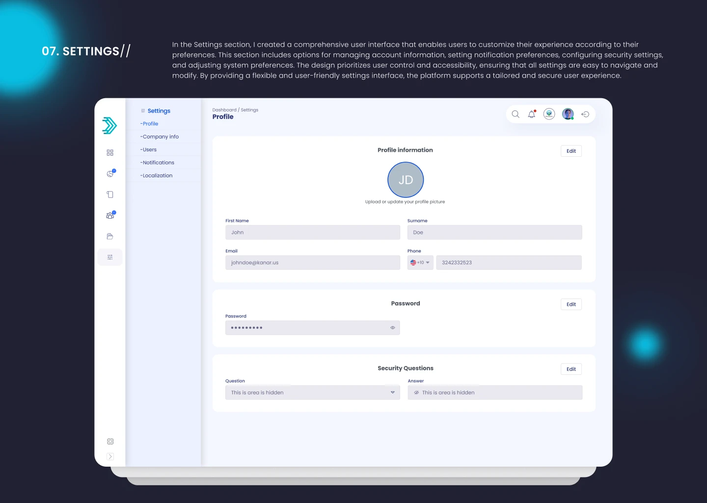 Logictics SaaS Design