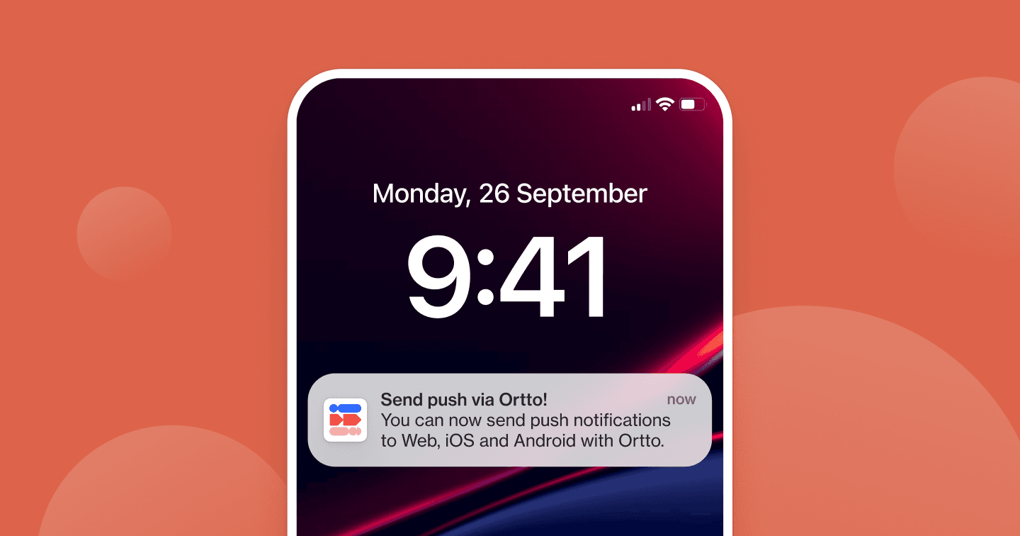 A push notification on an iPhone