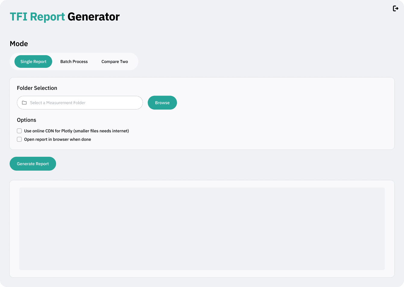 Light high fidelity Report generator