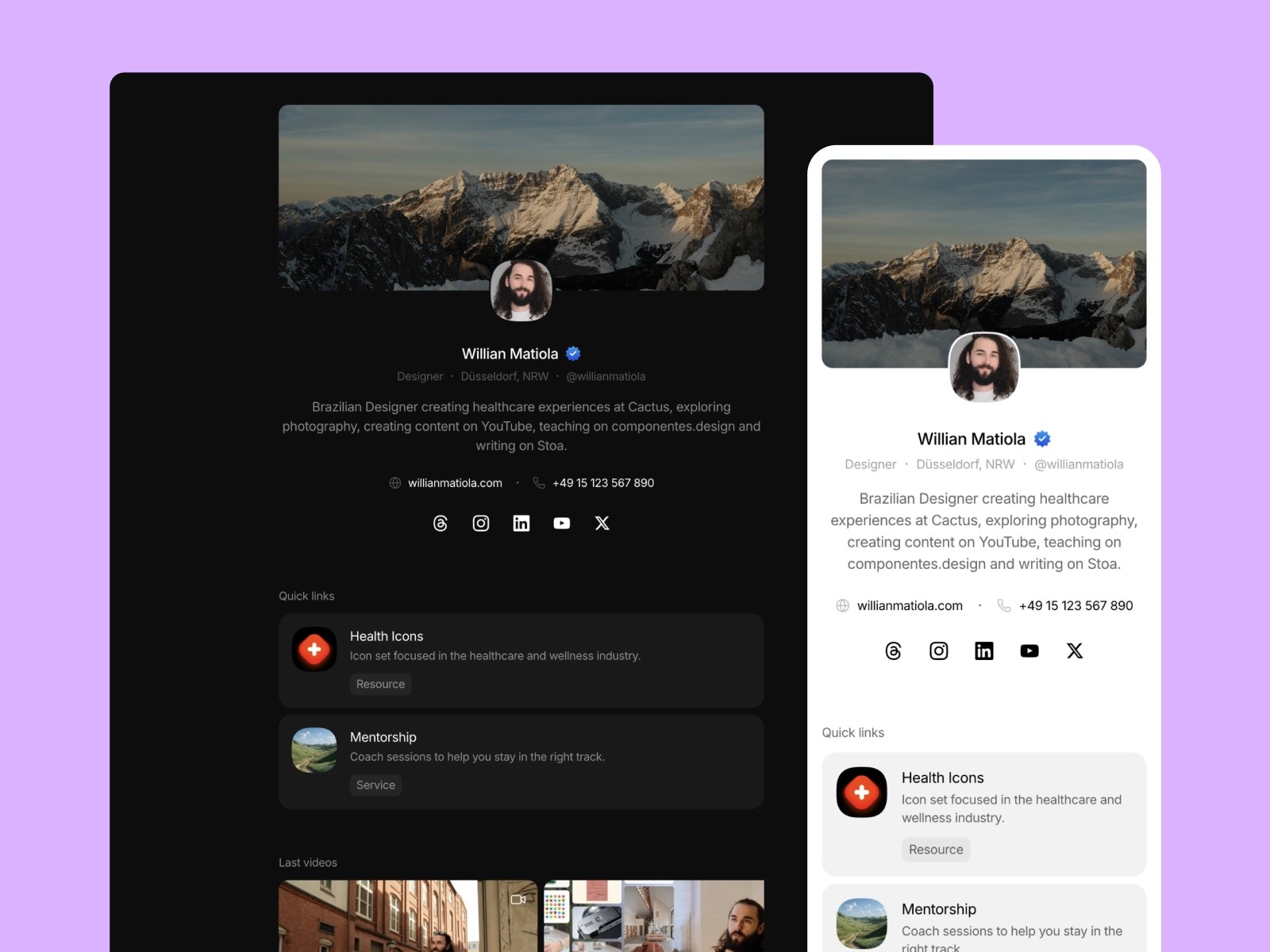Capa template framer Biown