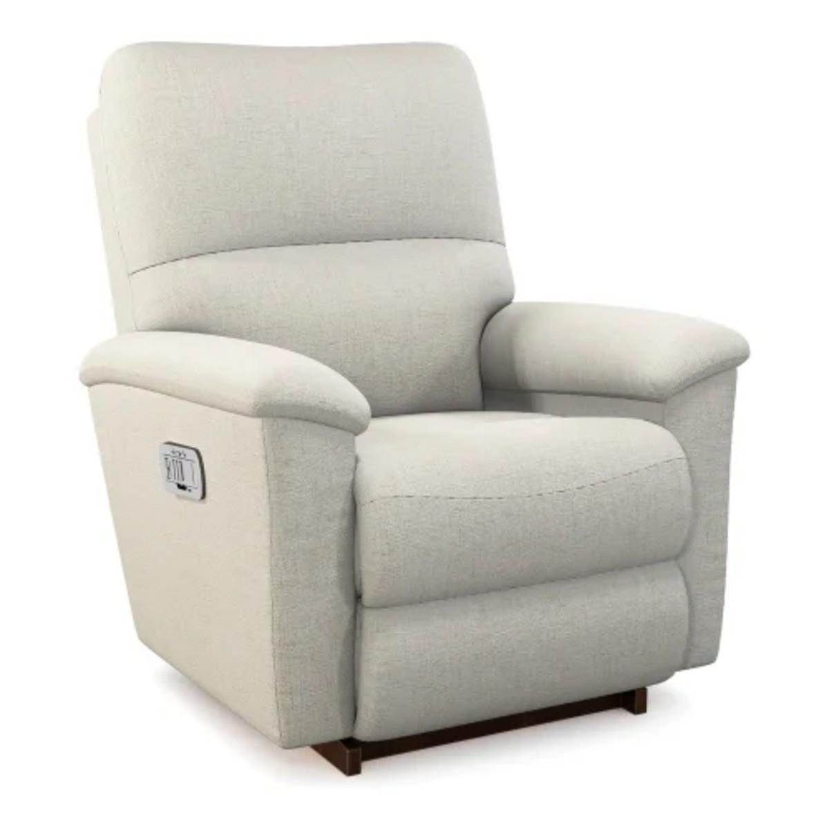 Cream-colored La-Z-Boy Brooks power recliner with ergonomic design