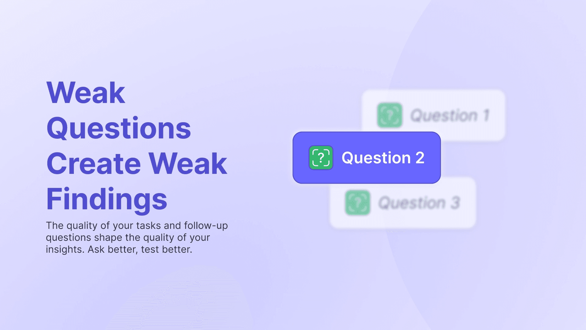 Cover image showing the “Questions” Block from Useberry’s remote testing platform UI to highlight the focus of the content.