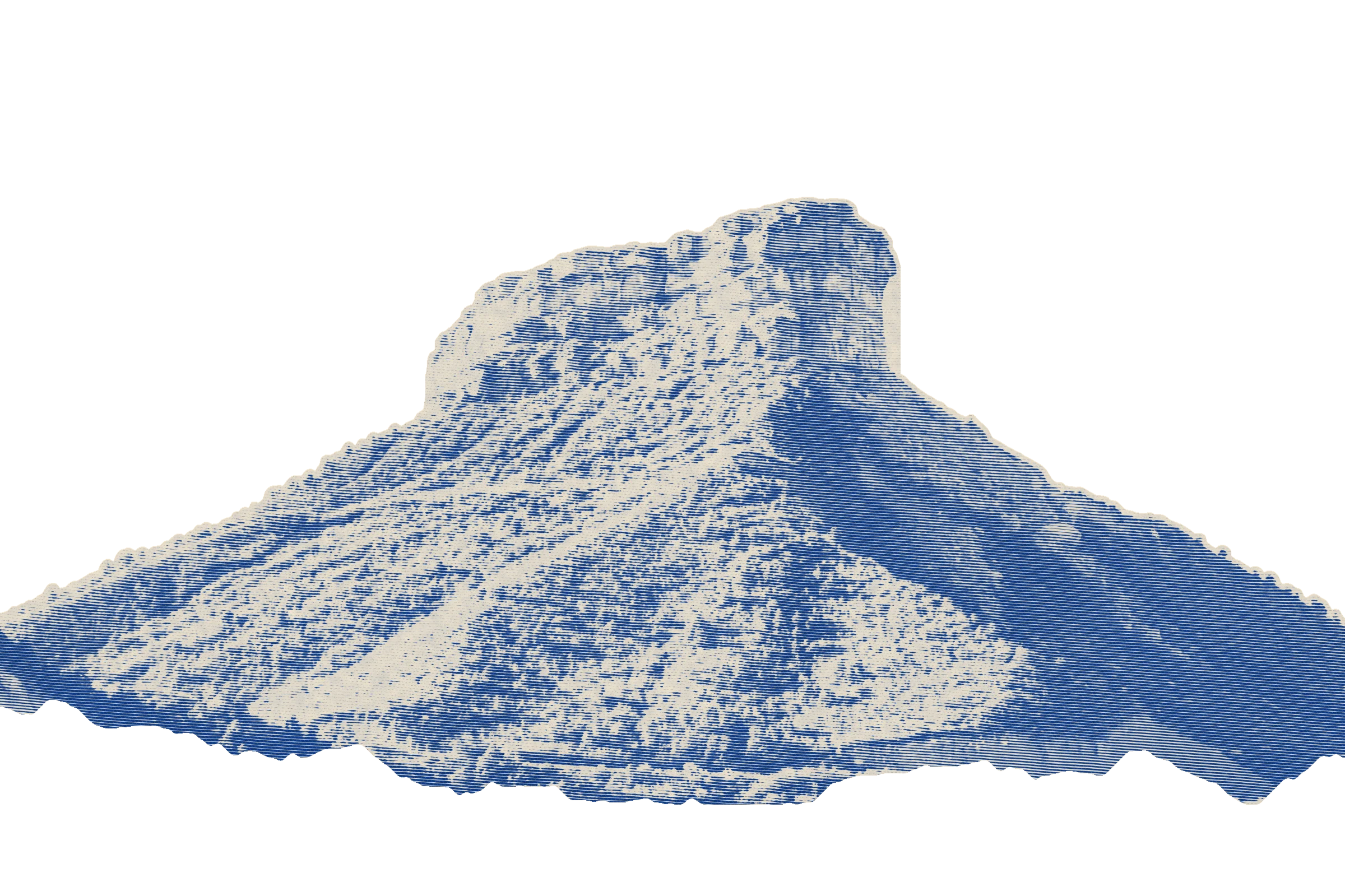 An engraved butte at sunrise