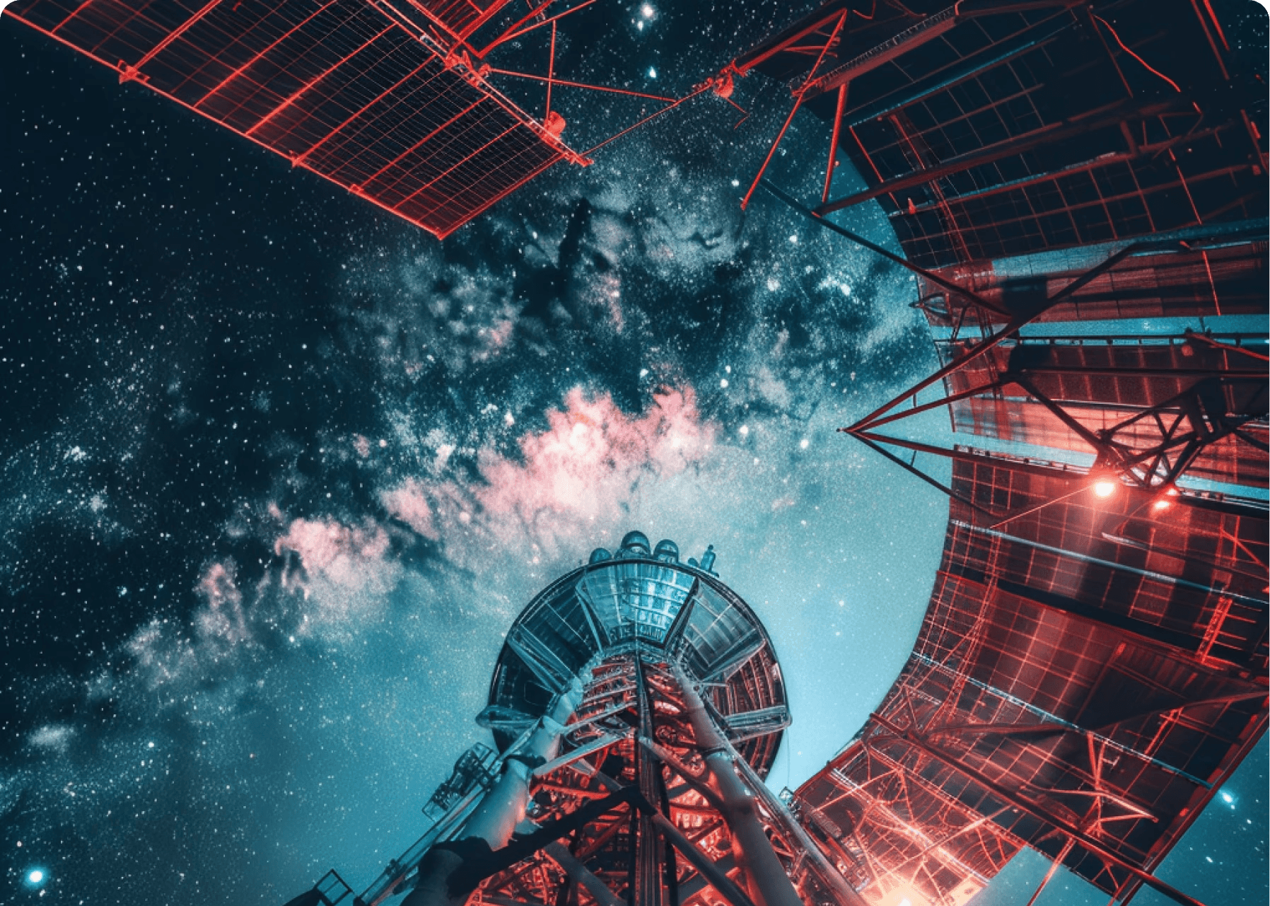 Earth at night from space centered on the East Coast and Florida with city lights