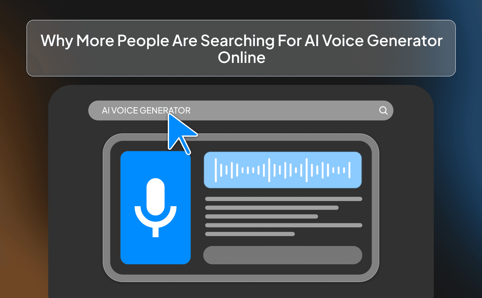 Why more people are searching for AI voice generator online