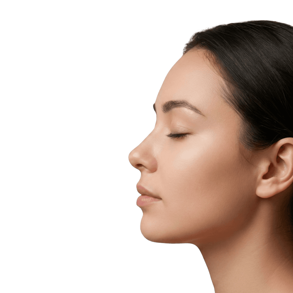 Woman after facial treatment