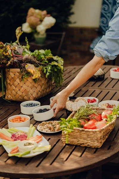 Vegan meal on the table