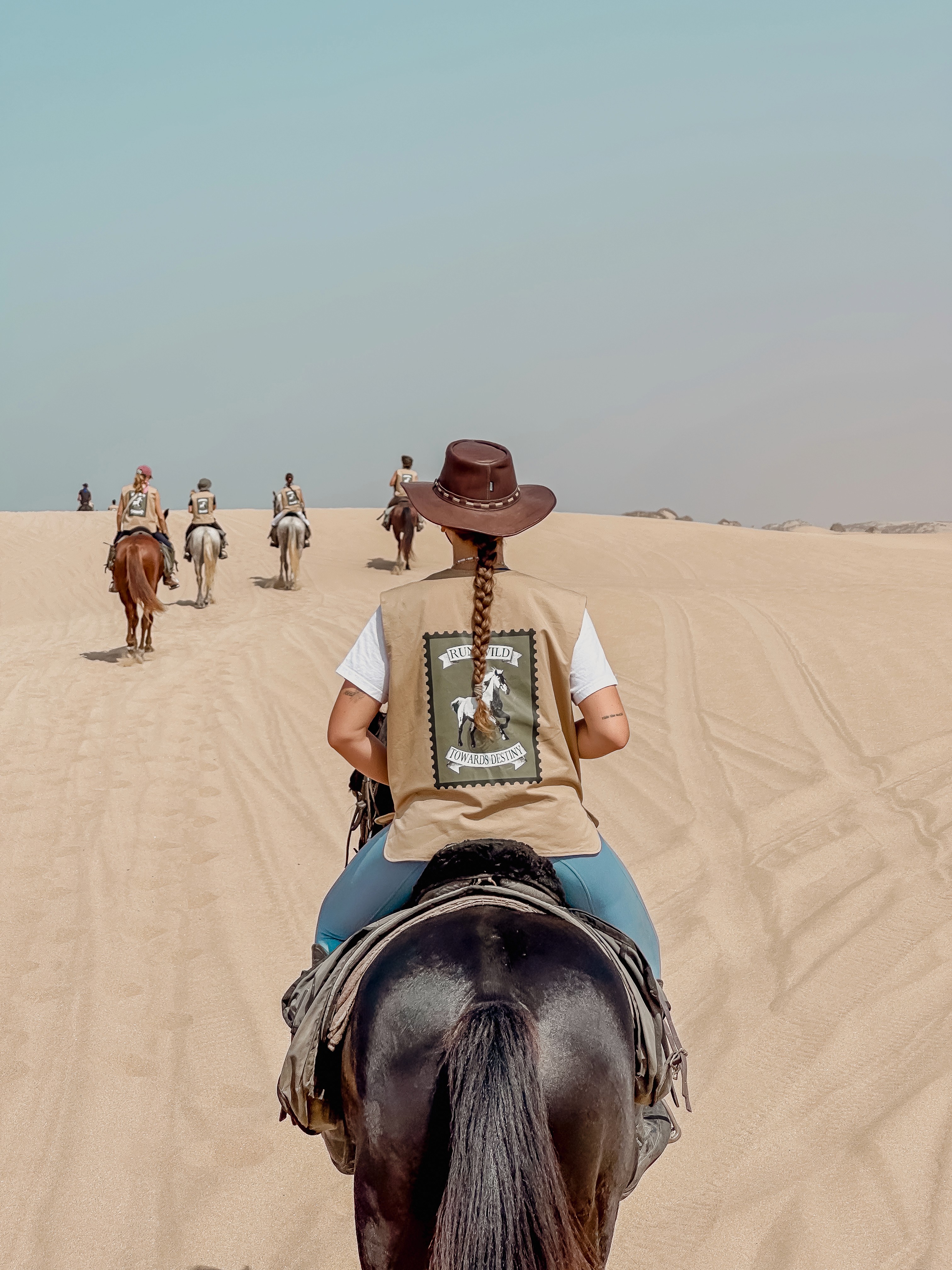 Group horse trekking