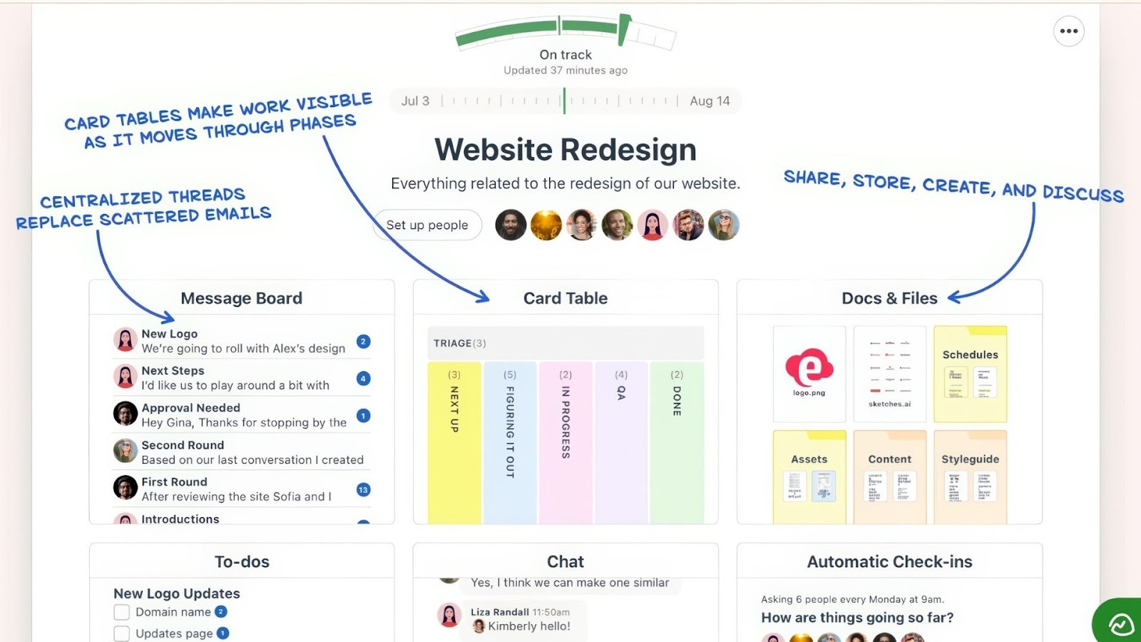 Basecamp's all-in-one toolkit for remote teams