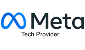 Meta Tech Provider logo with CRM, WhatsApp, IA integration themes.
