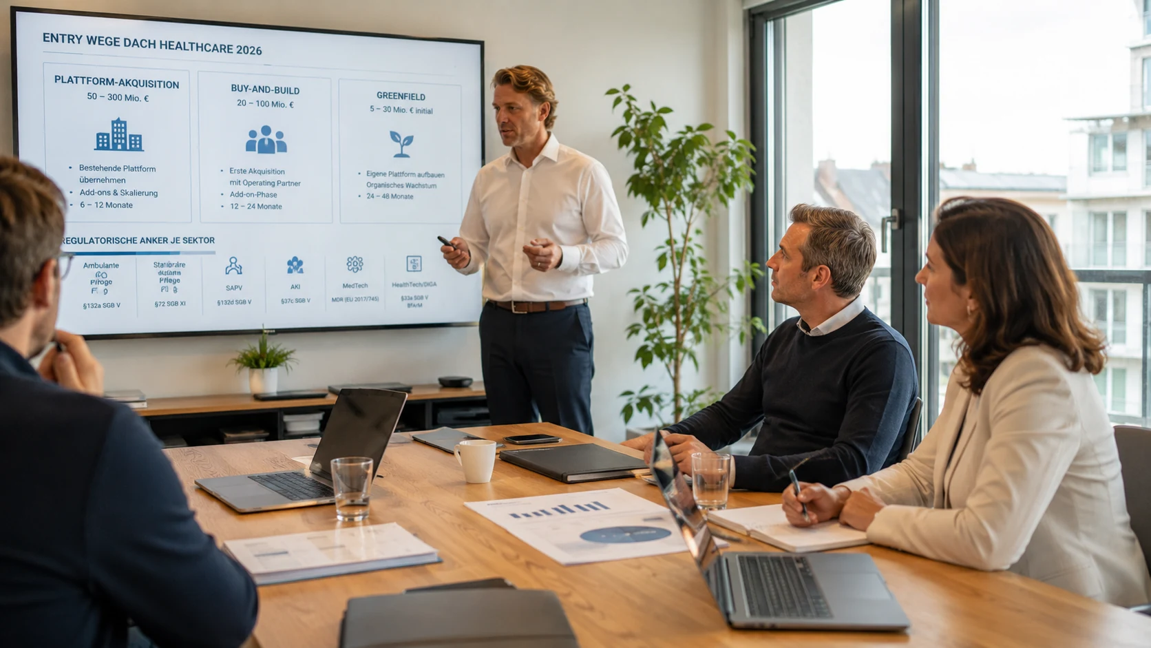 PE-Investoren-Meeting mit Präsentation – DACH-Healthcare 2026 Drei Wege für PE-Investoren