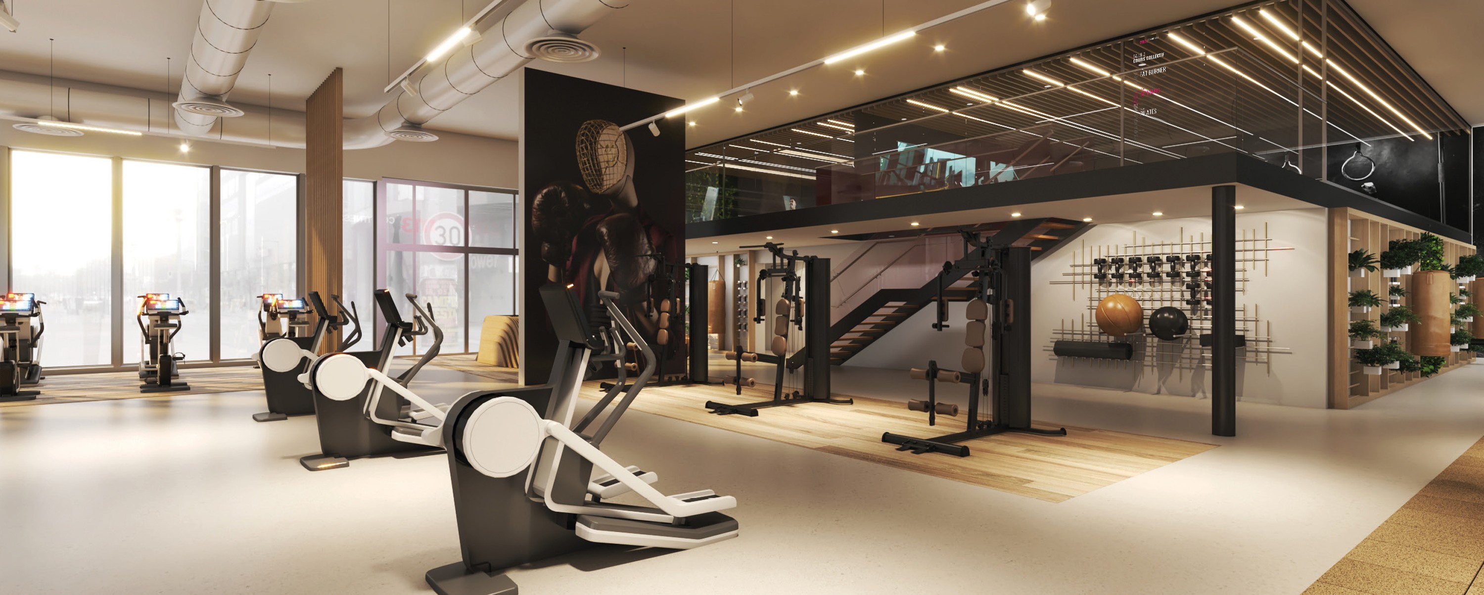 Bike and room studio for a design and creative concept fitness in Switzerland