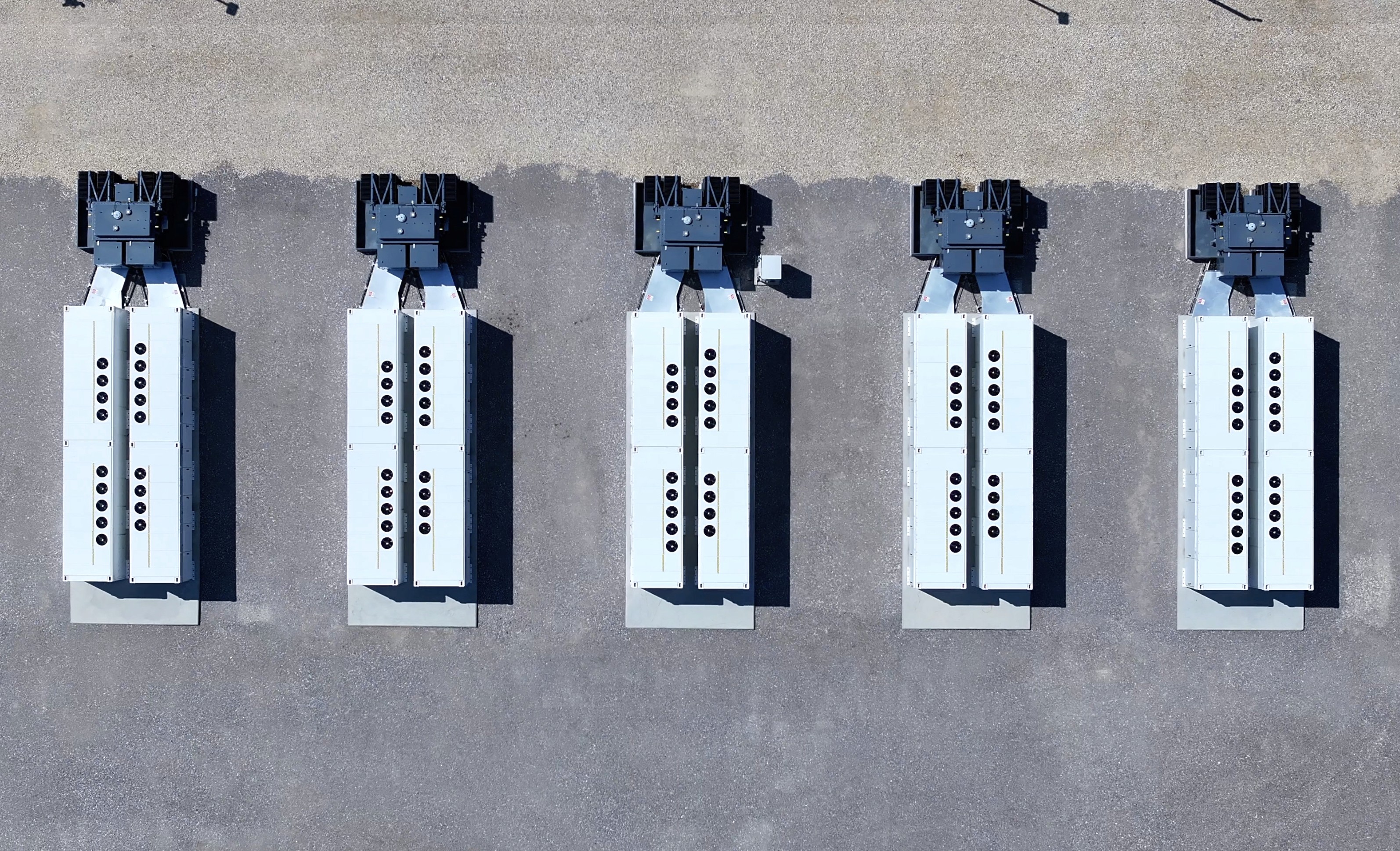 Photo of a birds eye view of the battery inrastructure
