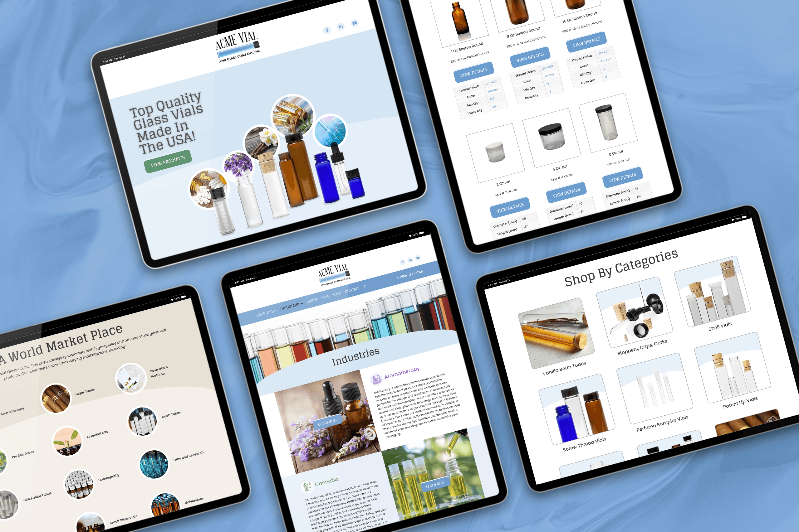 Acme Vial Website Design