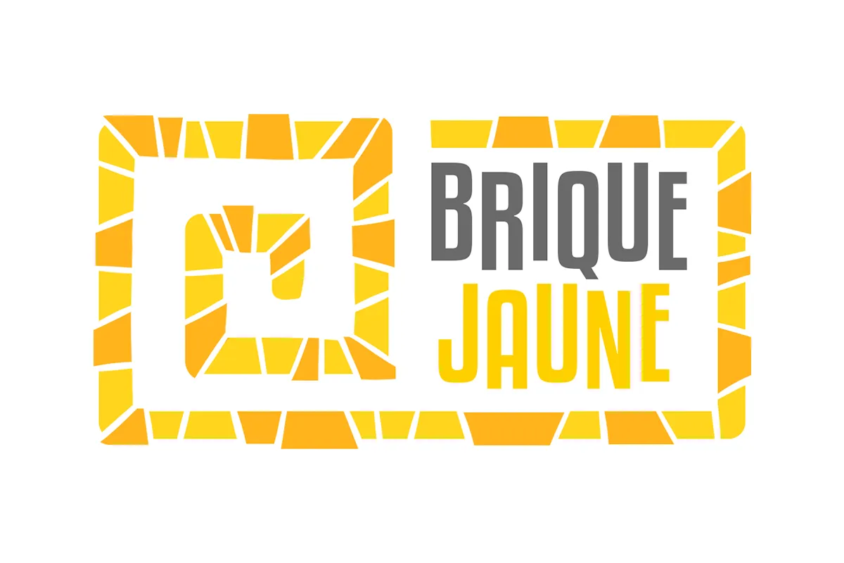Logo Brique Jaune reconstruit manuellement en version vectorielle