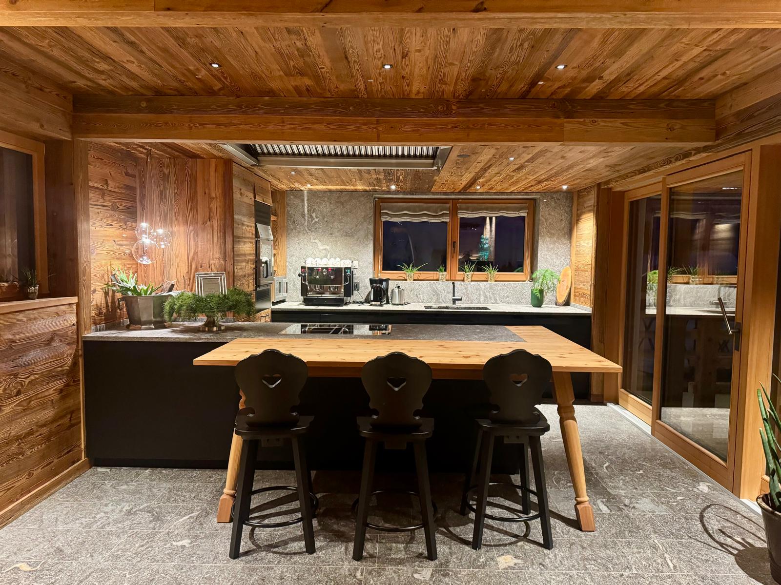 Snow-covered chalet venue for IQUW corporate ski event