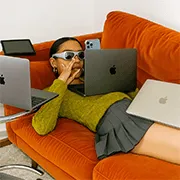 Woman working from home 