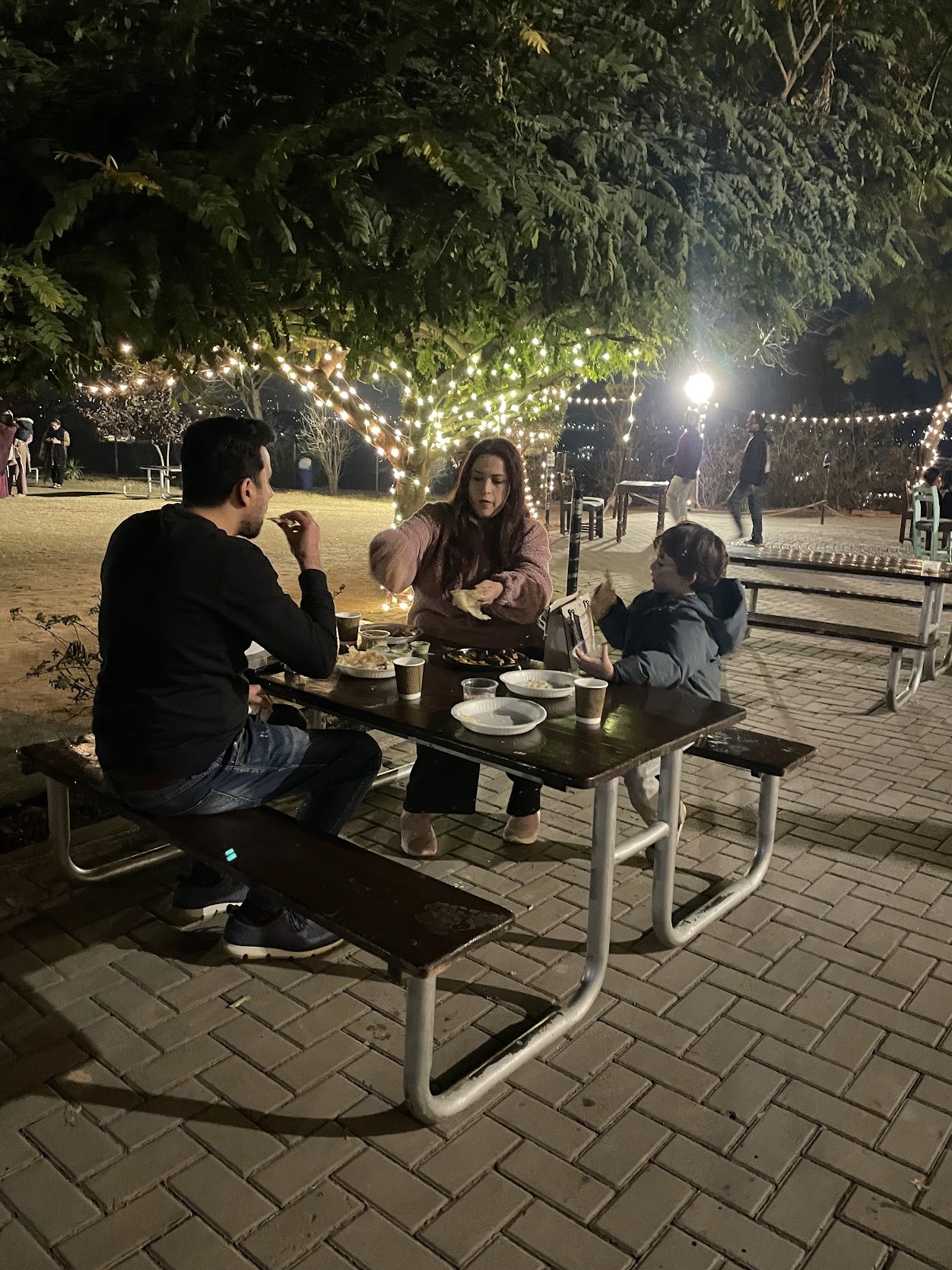 Team working in an office watching at a presentation