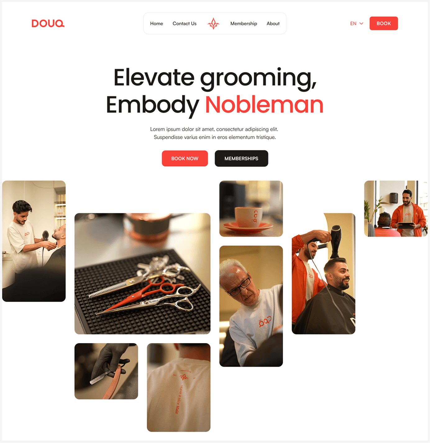 Screen for Douq Website