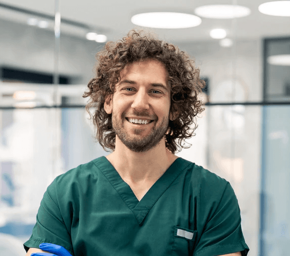 an older woman with white hair and a smile