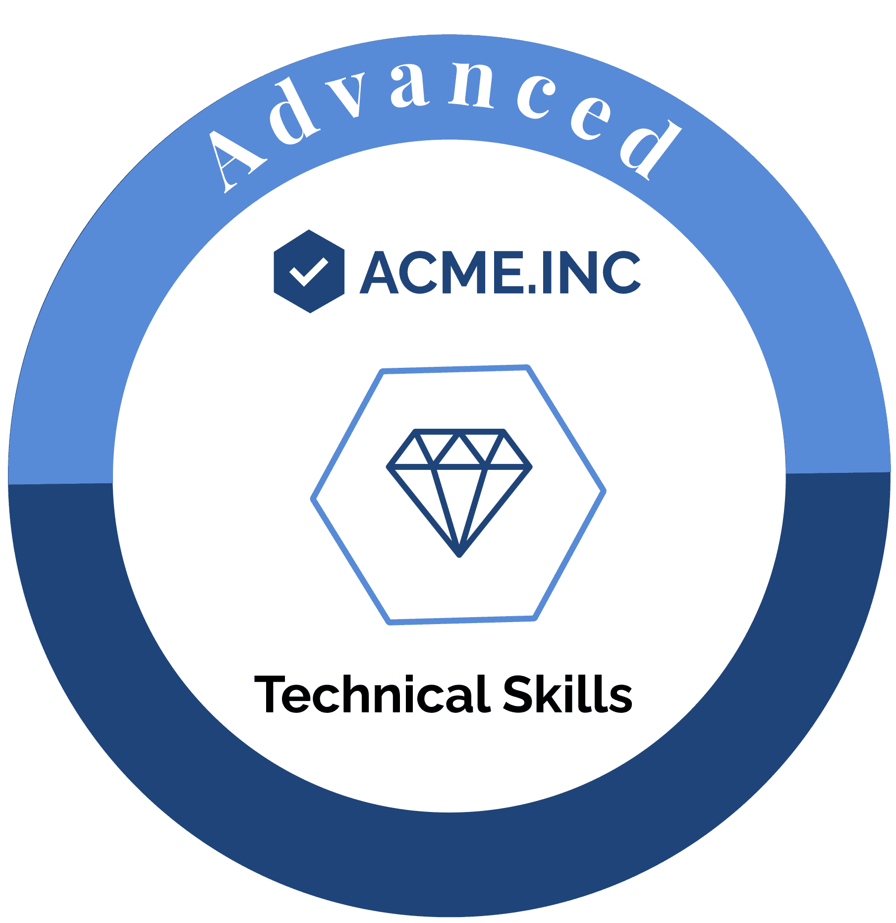 Wauld - Professional and timeless blue course completion badge template