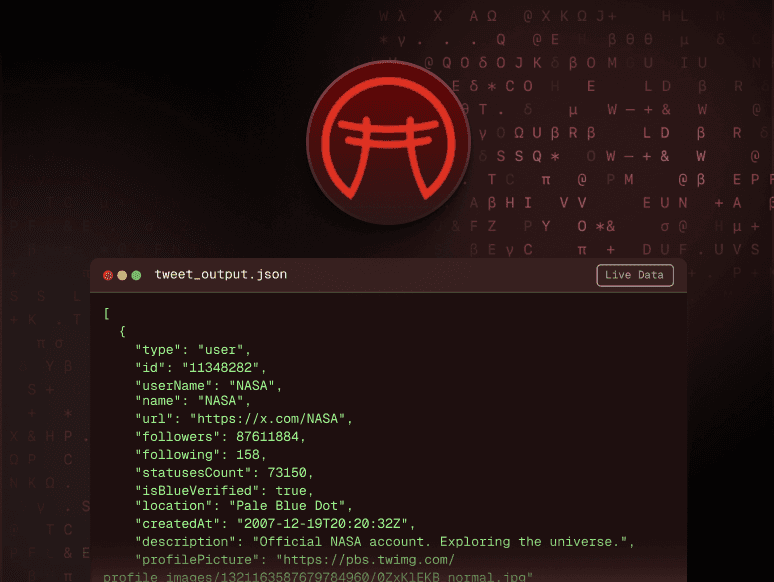 tweet scraper json output
