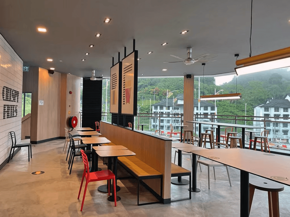 empty chair in front of table