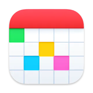 Fantastical calendar app logo, featuring a stylized white 'F' on a vibrant blue background. Essential tool for AI and automation specialist Lucas Ostrowski's time management system.