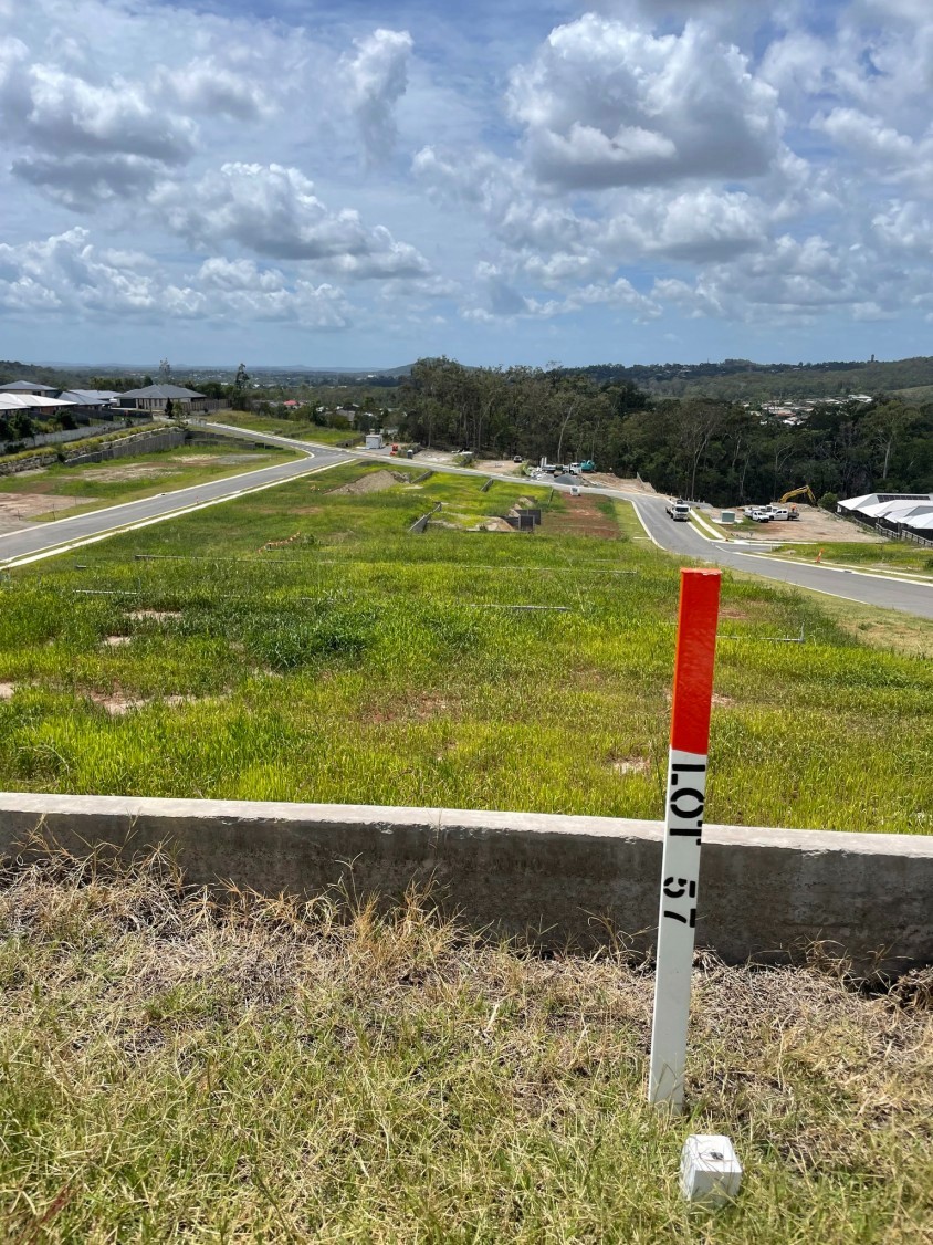 Survey equipment set up for subdivision survey and land development in Queensland