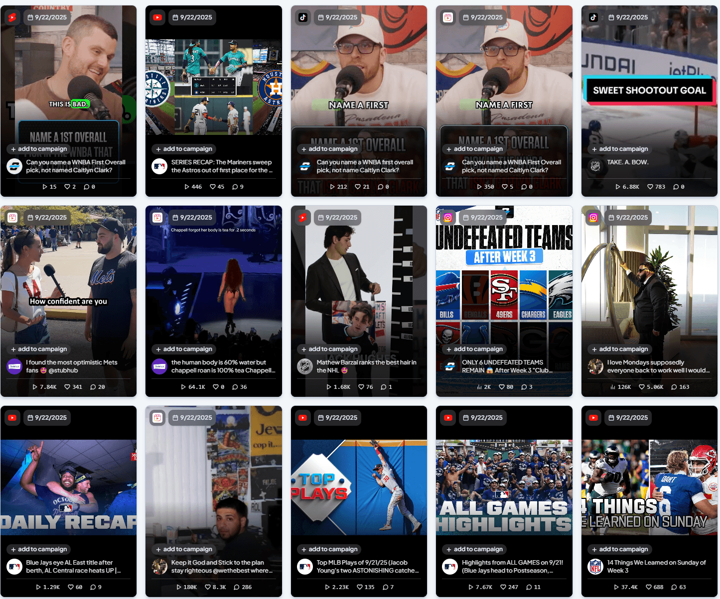 Social Pruf Explore Page