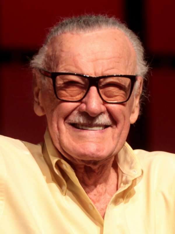 Stan Lee at a convention panel.