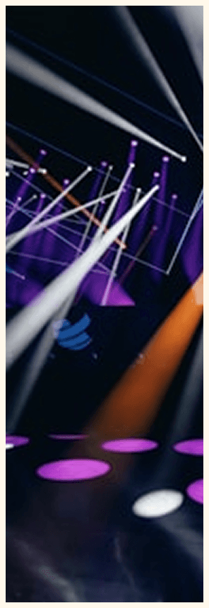 Laser lights, dark stage