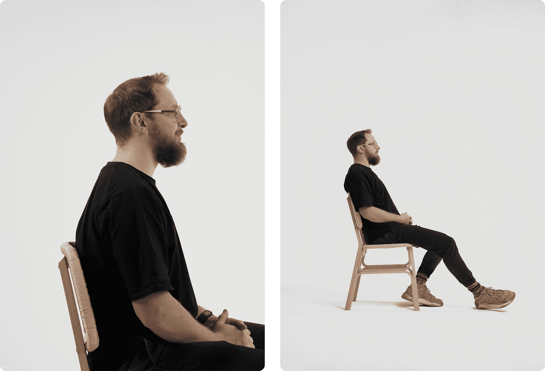 Abstract motion blur of a woman in grayscale, reflecting minimalism and emotional flow in the Frysta Framer Template by Orbitx Supply.