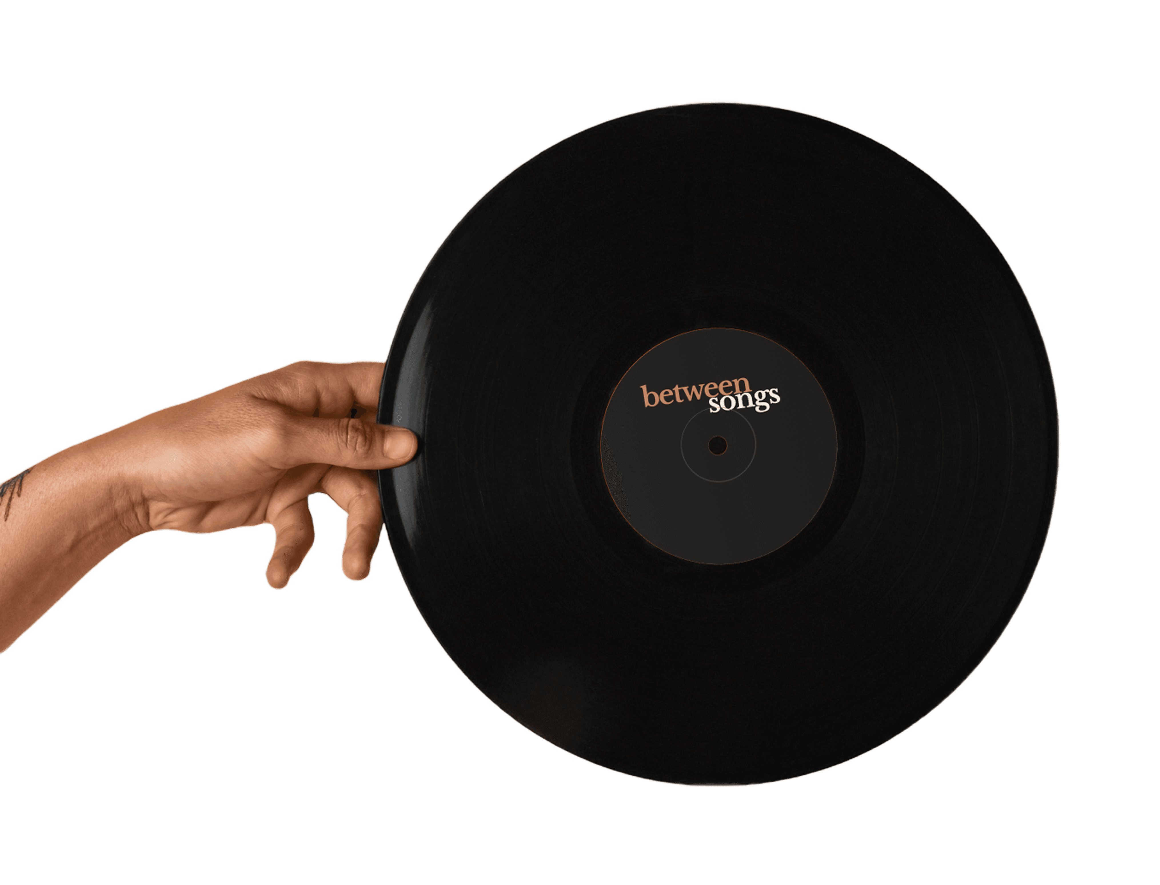 hand holding a record