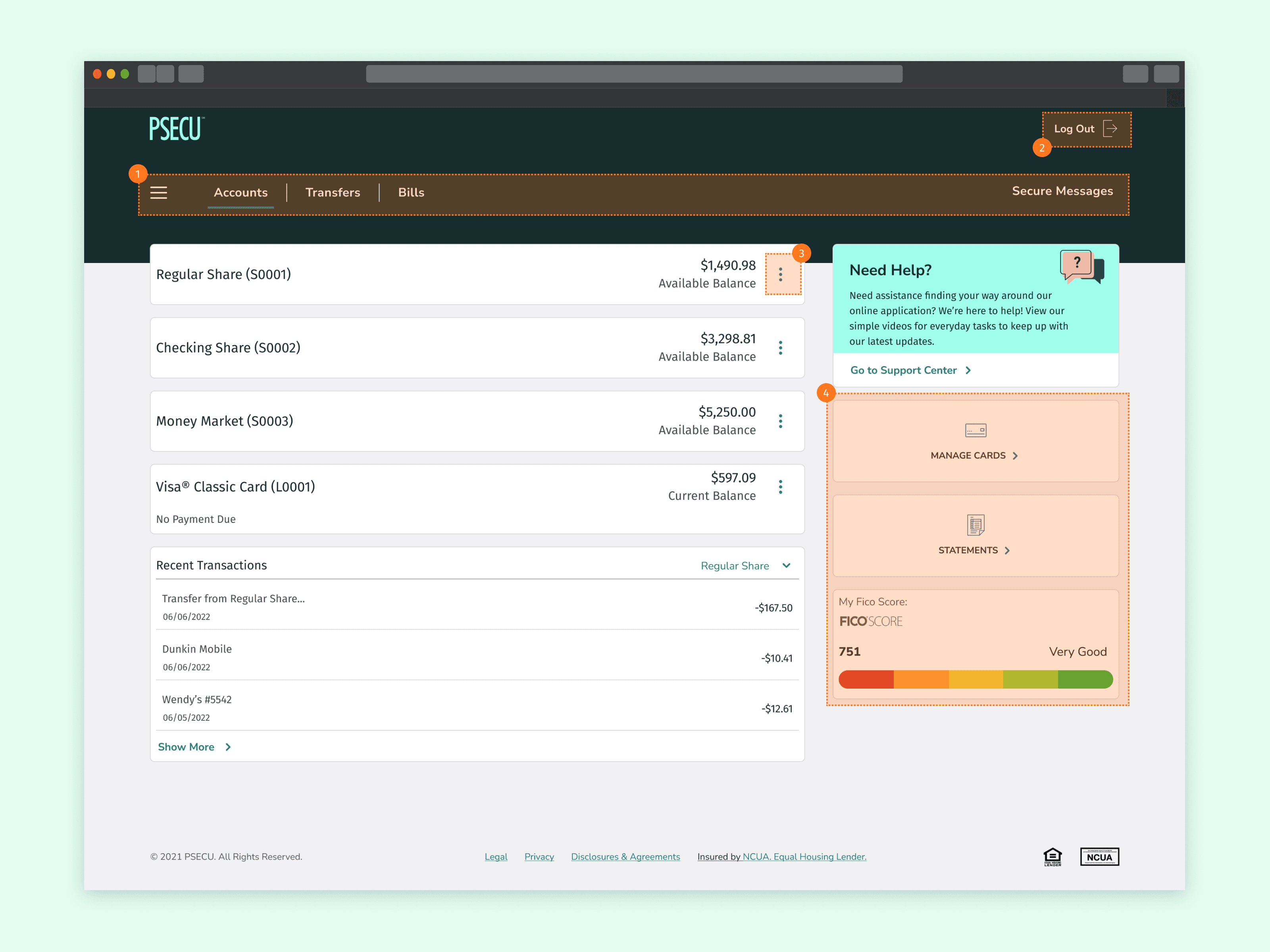 PSECU Legacy Dashboard