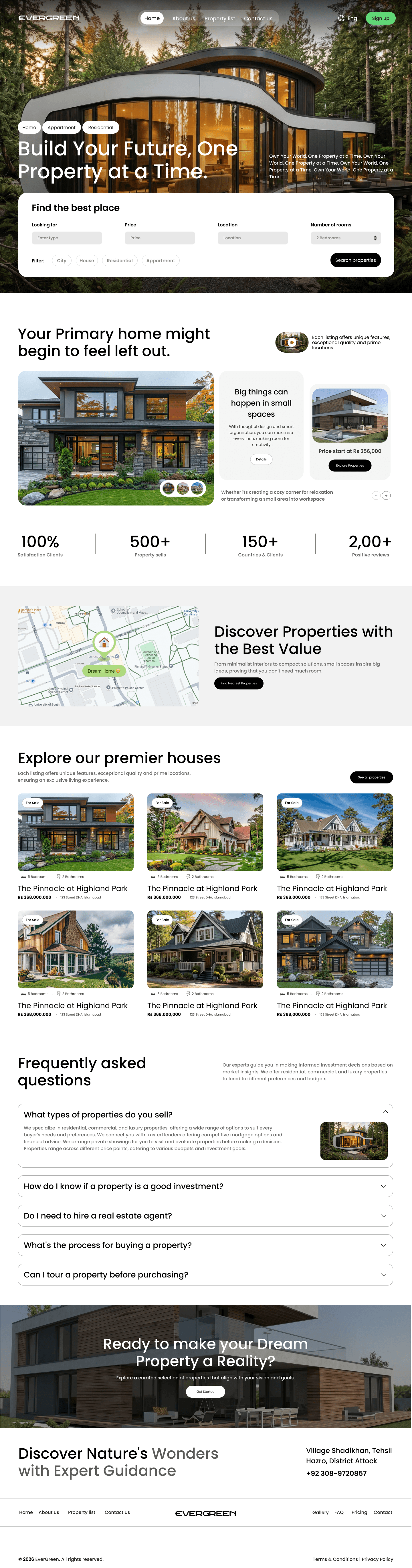 Evergreen landing page