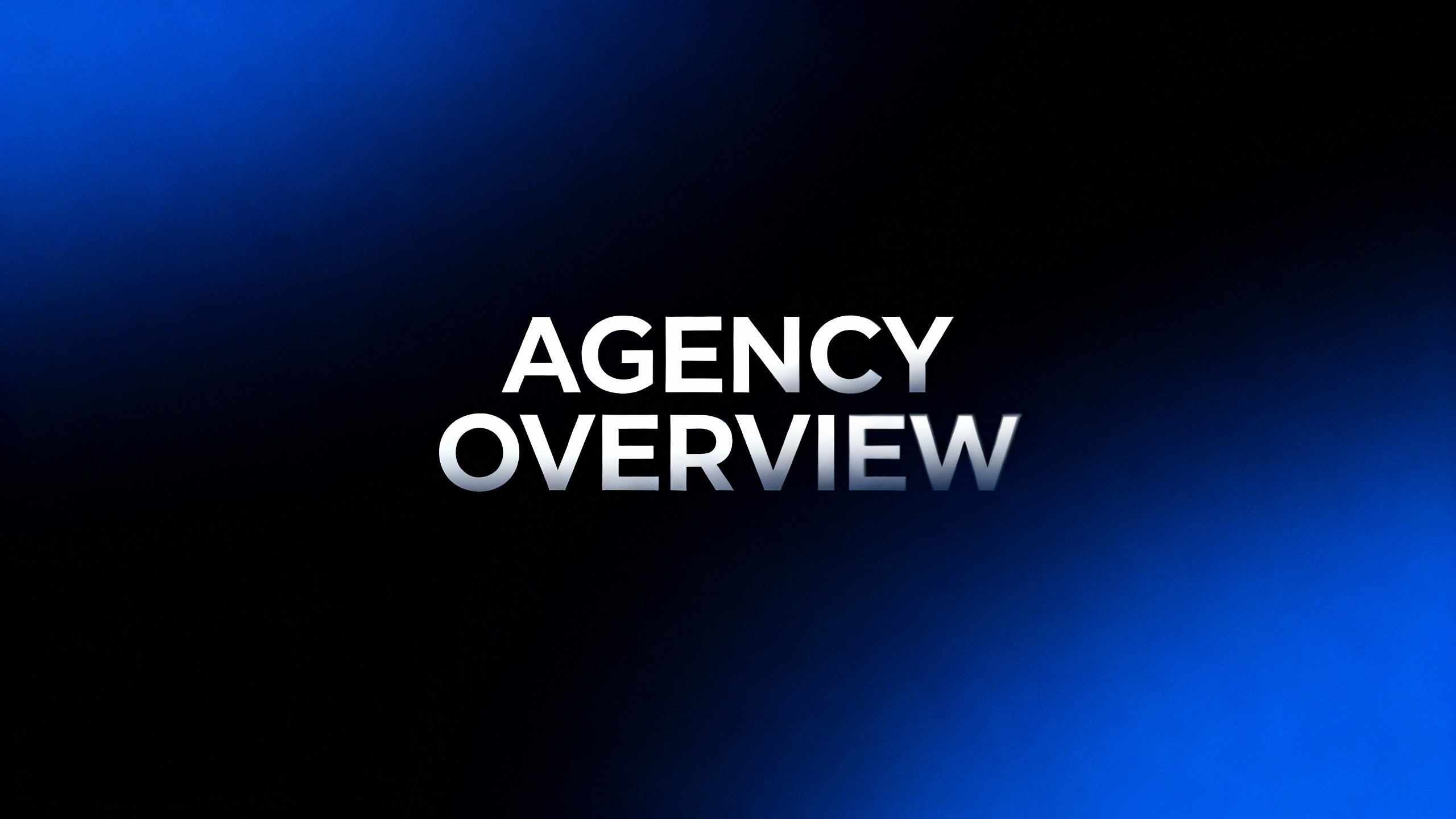 Agency Overview on tablet screen