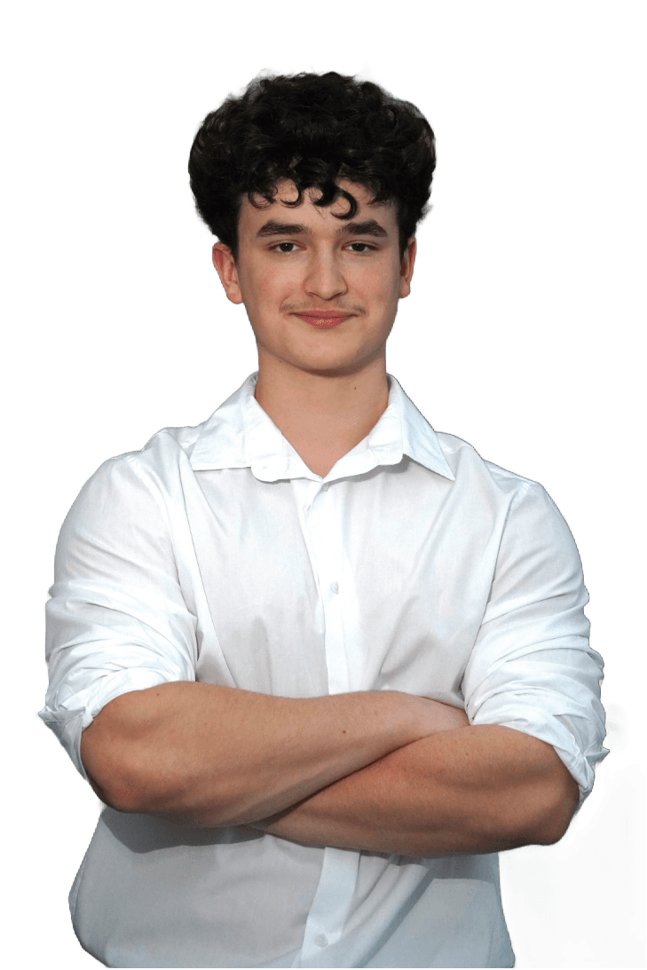 Frontportrait von Vincent, freistehend