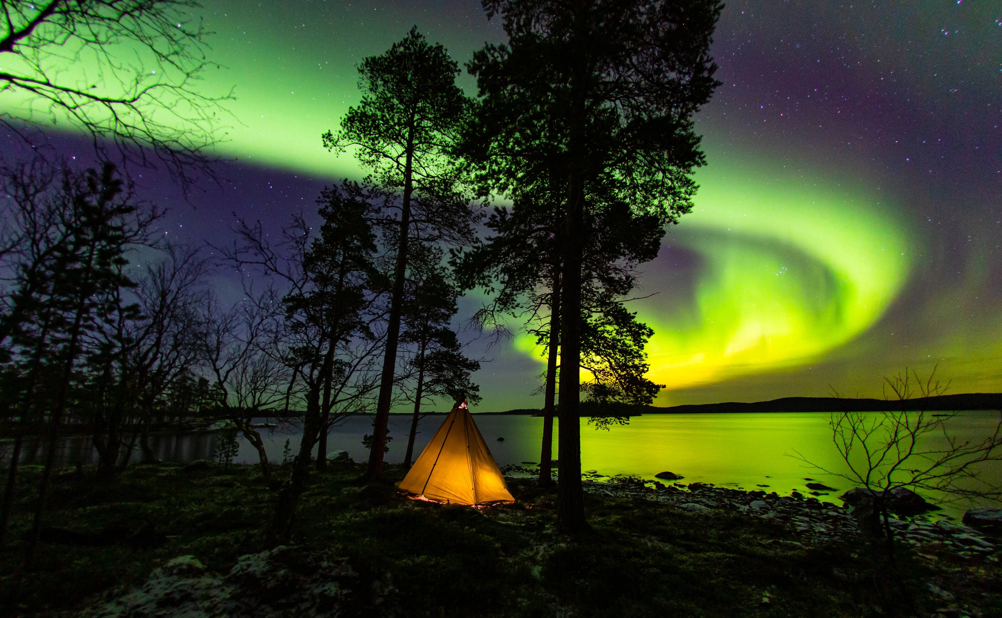 Northern lights over Lapland