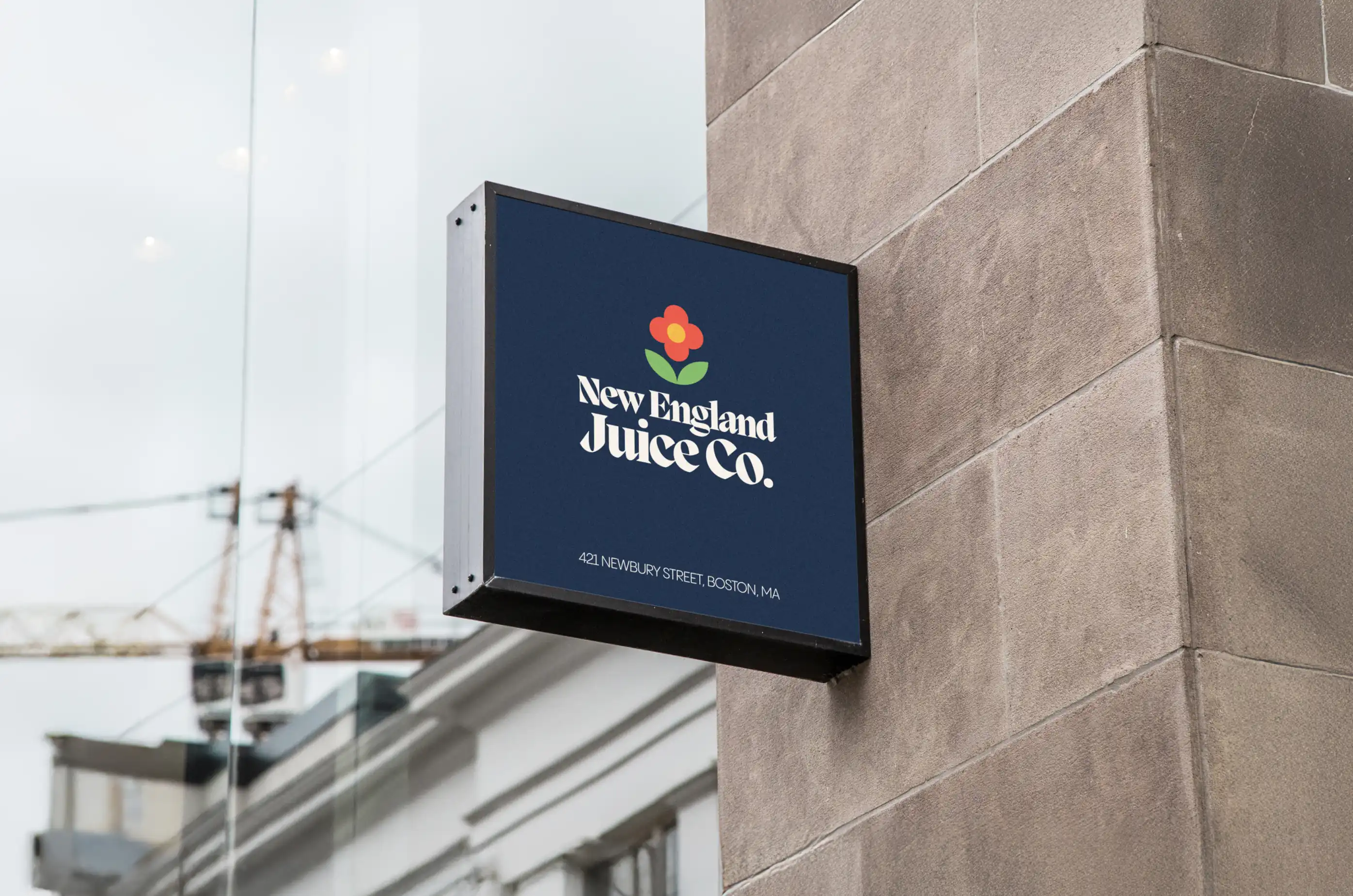 New England Juice Co. — Outdoor Restaurant sign — Outdoor signage