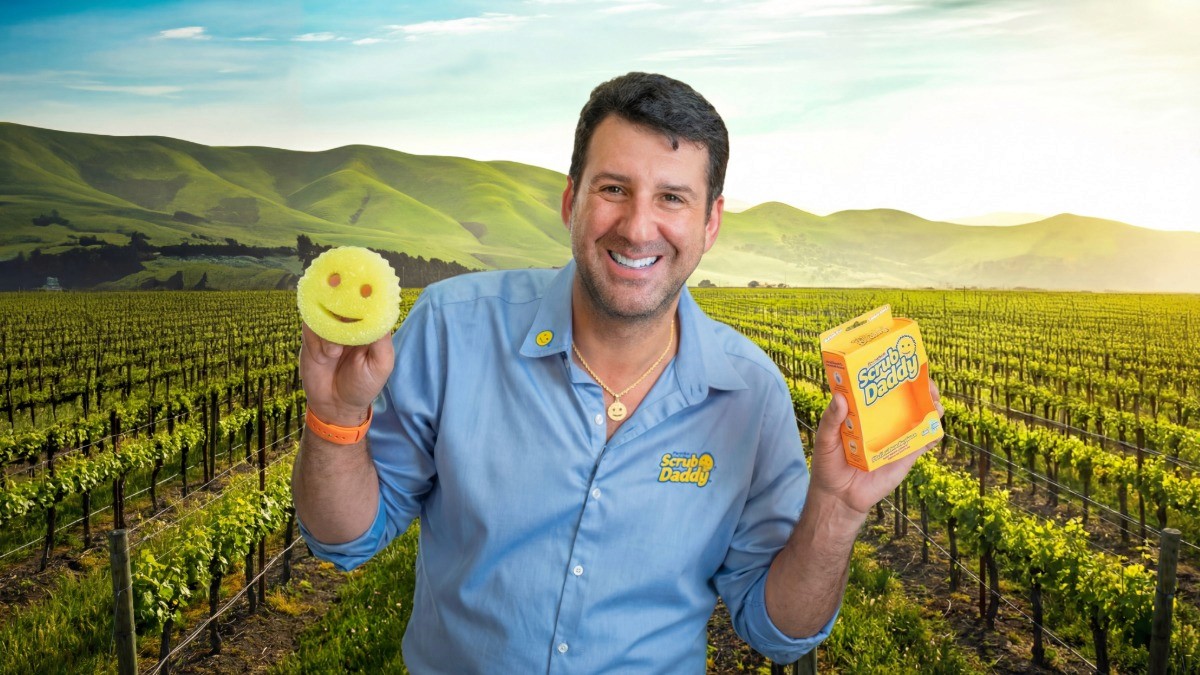 Image of Scrub Daddy Founder, Aaron Krause, for the Uncorked Wine Business Life Podcast
