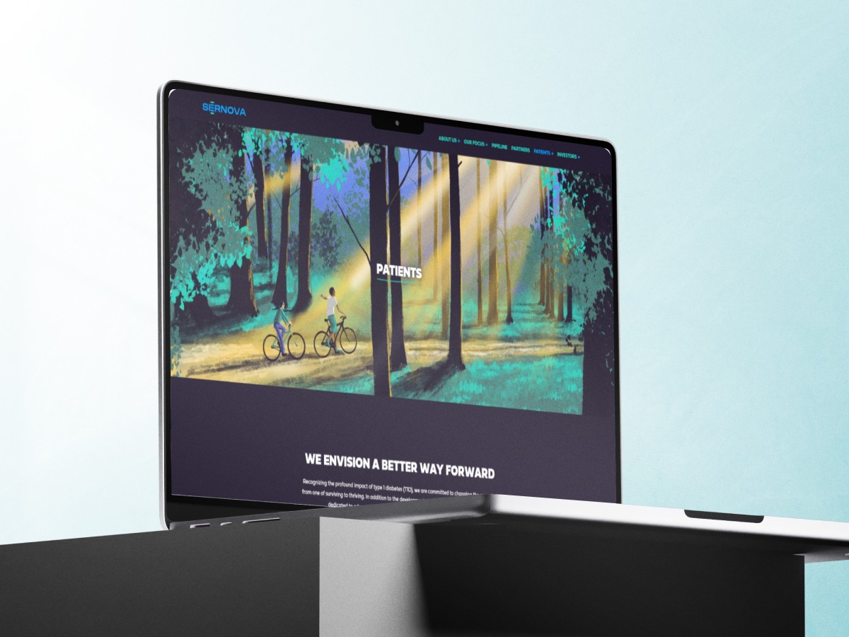 Desktop interface of fintech consulting website