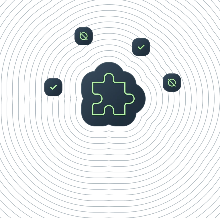 Puzzle piece icon illustration.