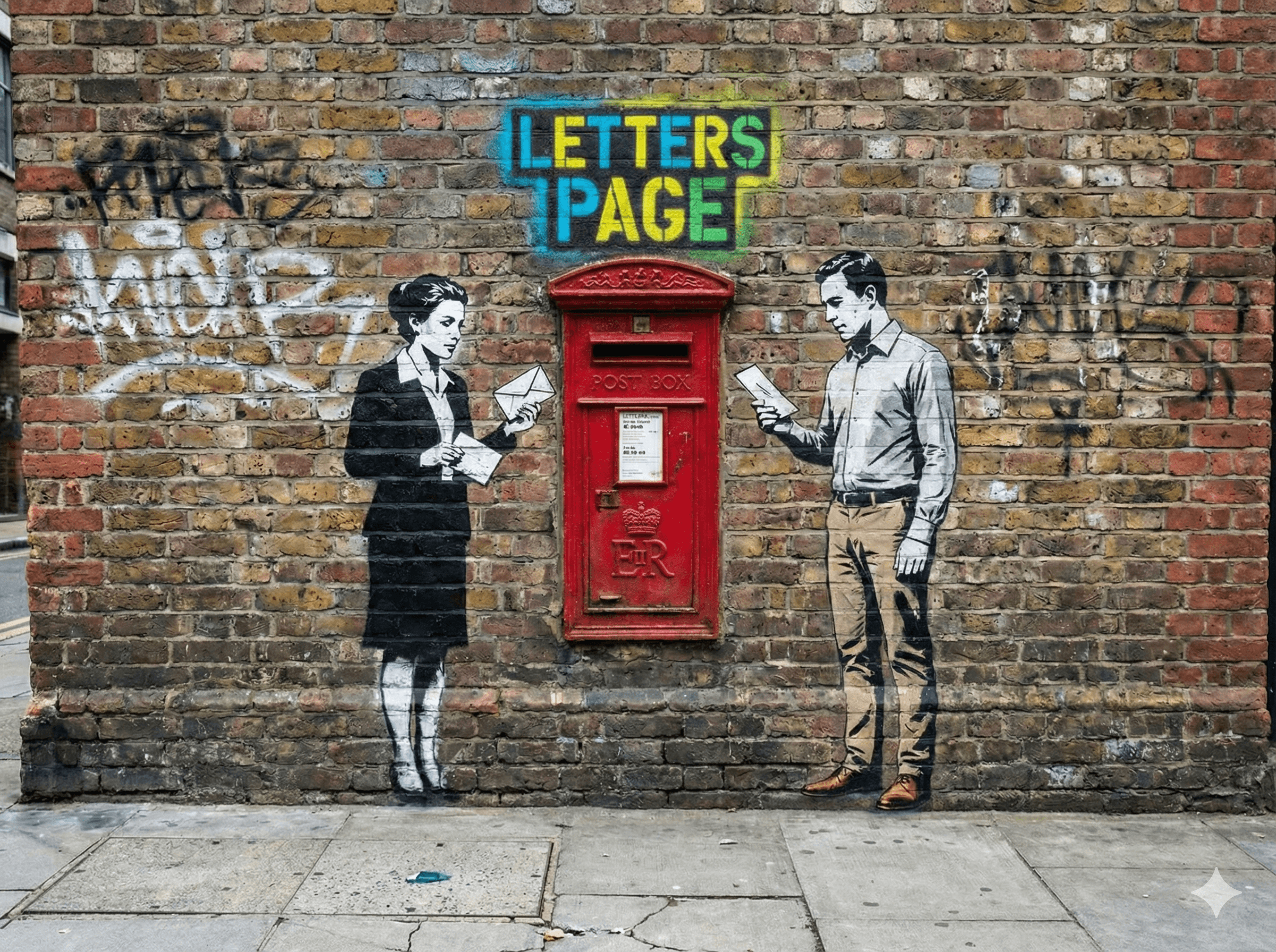 two marketers posting letters