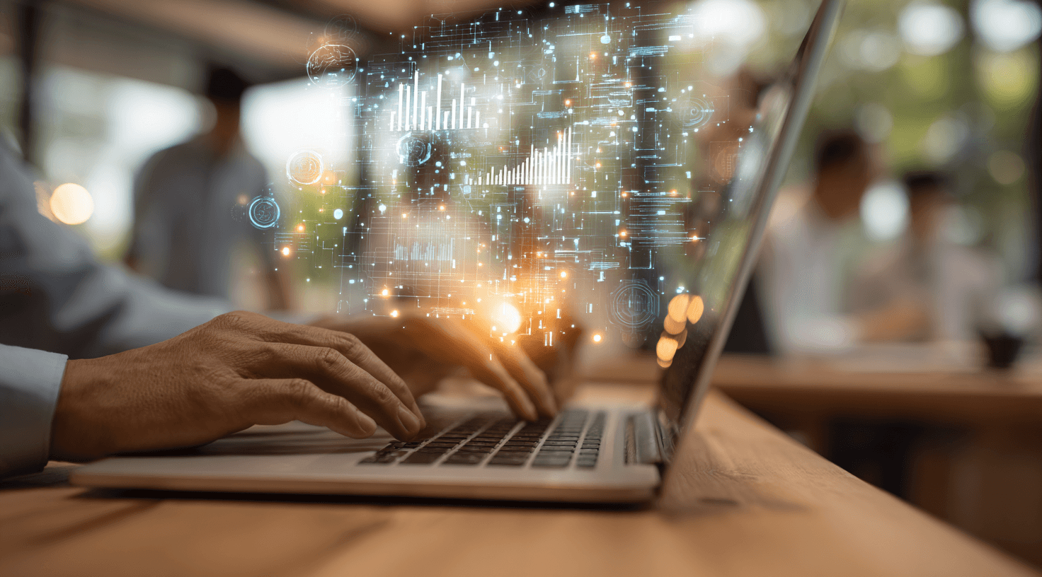 Professional aan het werk voor cybersecurity