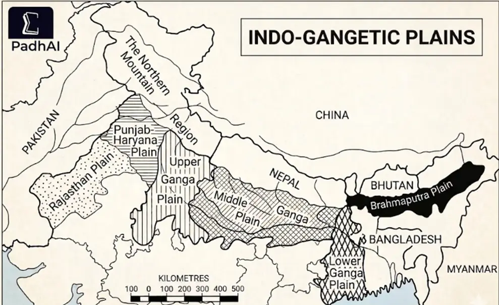Map of indo gangetic plains