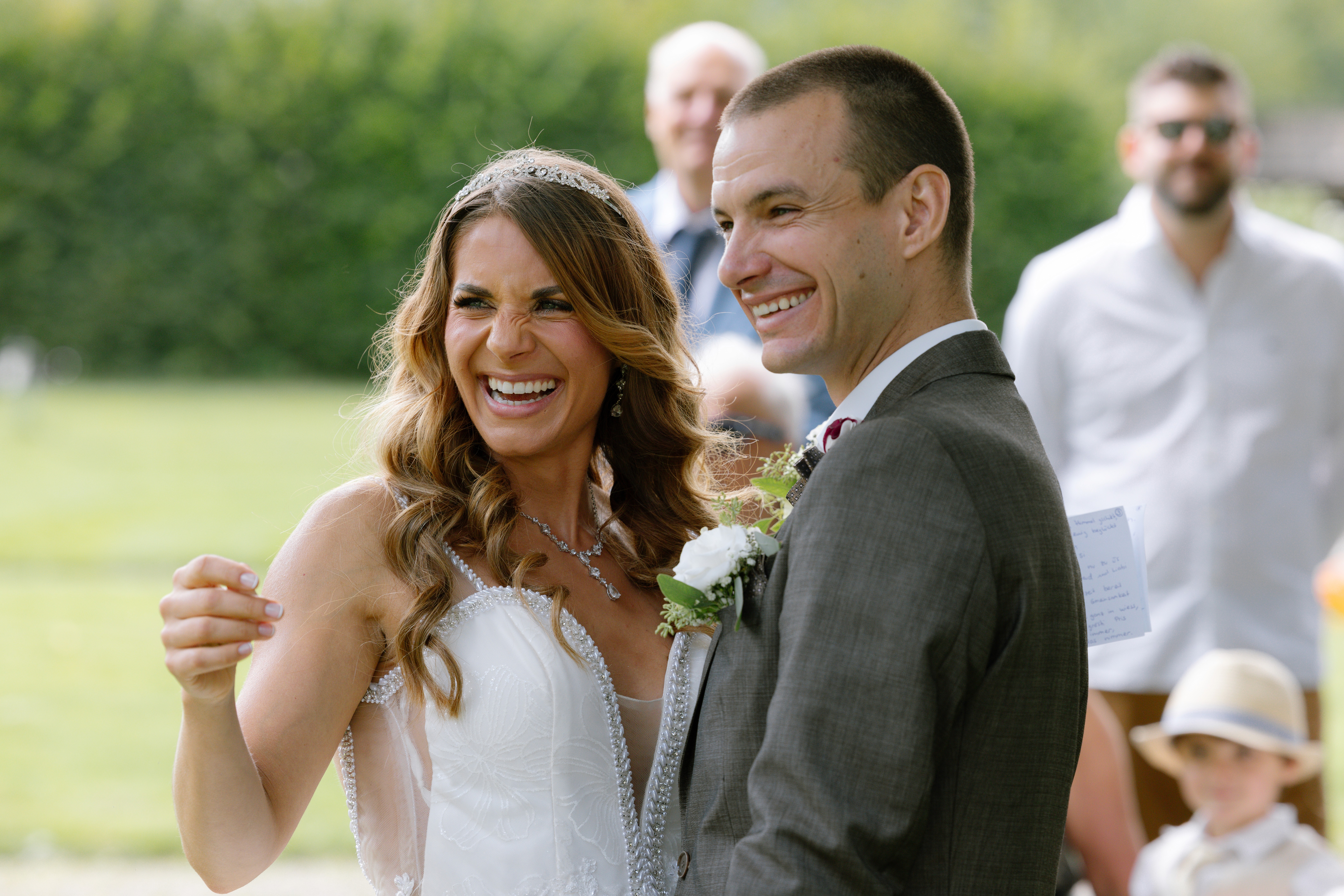 Stylish model in crowd