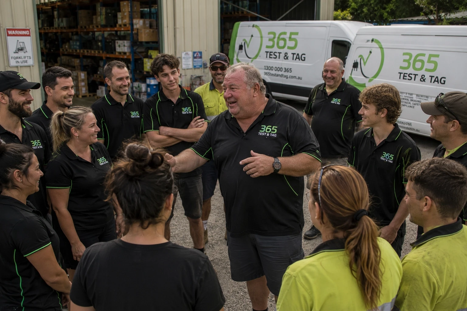 Certified trade workplace team photo
