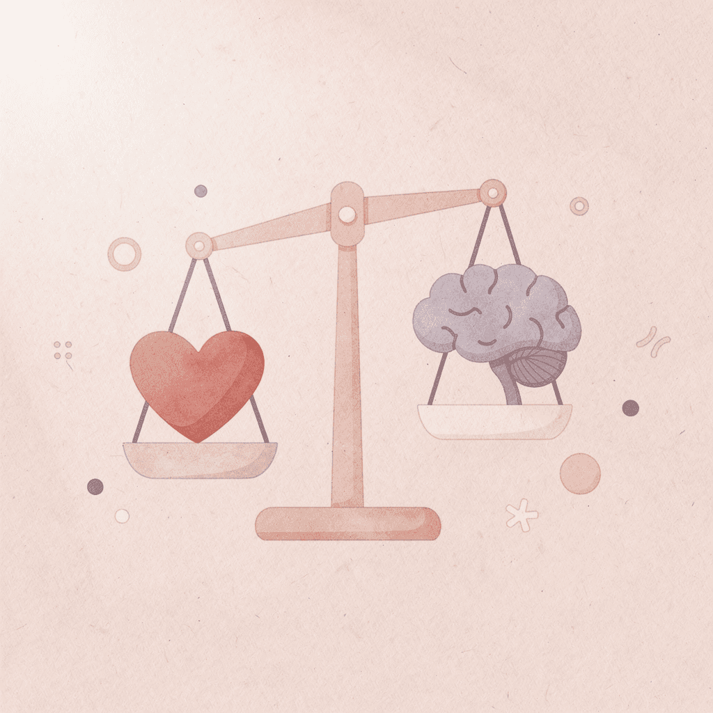 Balance scale comparing old essay score focus versus real admissions factors